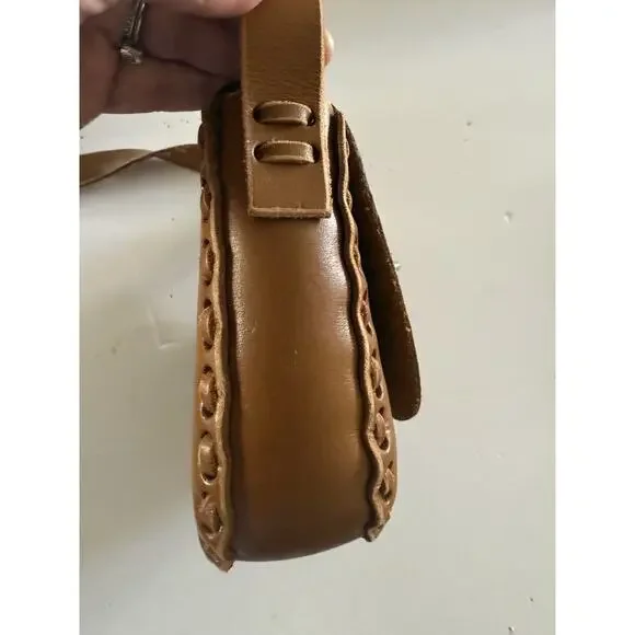 $100 NWT Vintage Wilsons Leather Floral Crossbody Shoulder Bag Brown Western - Picture 12 of 12